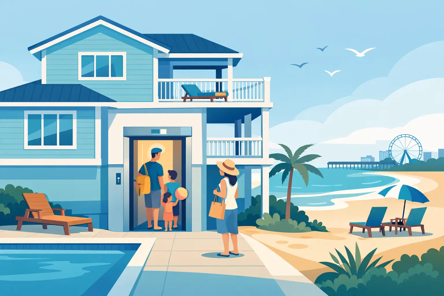 Myrtle Beach Homes With Elevators for Families